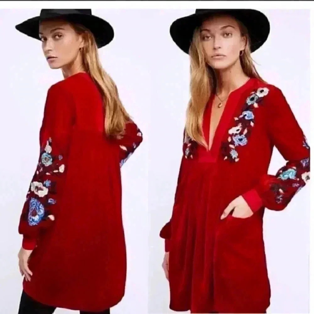 Free People Mia Embroidered Dress
